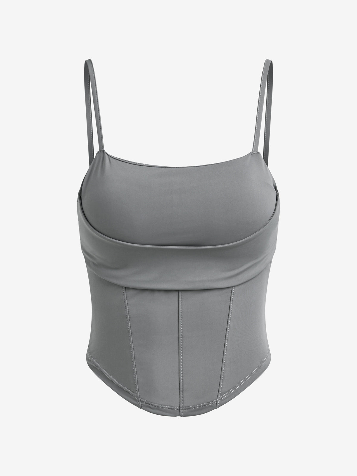 Fish Bone Stretchy Slim Corset Top