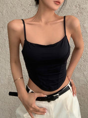 Fish Bone Stretchy Slim Corset Top