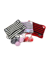Cat Design Stripe Beanie Hat