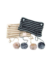 Cat Design Stripe Beanie Hat