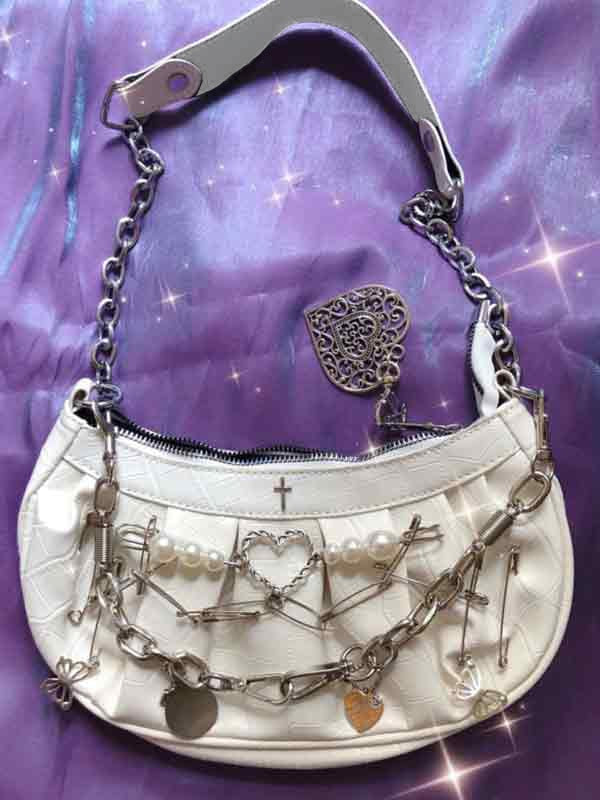 Y2K Metal Pendant Shoulder Bag