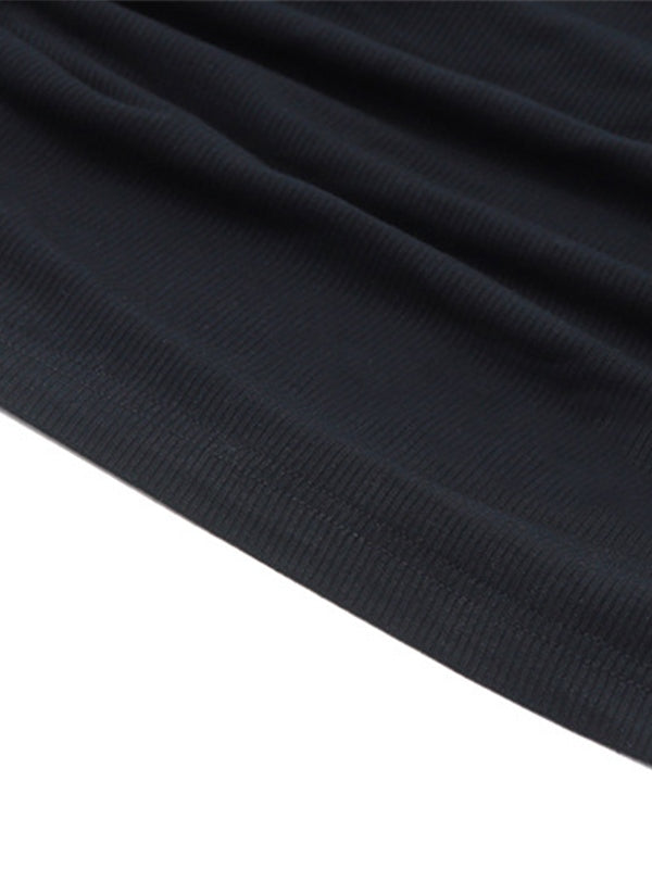 Solid Color Pleated Backless Slim Cami Top