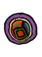 Contrast Color Square Design Knitted Hat