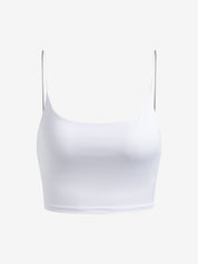 Short Solid Color Slim Crop Cami Top
