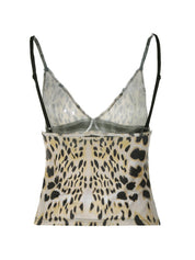 Leopard Print V Neck Cami Top
