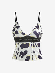 Leopard Print V Neck Cami Top