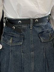 Metal Moon Decor Buckle Belt