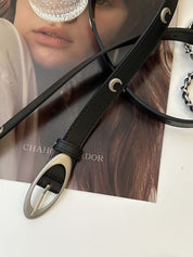 Metal Moon Decor Buckle Belt