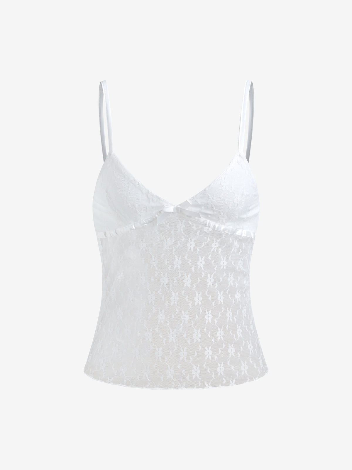 Lace V Neck Backless Slim Cami Top
