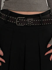 Versatile Rivet Decor Buckle Belt