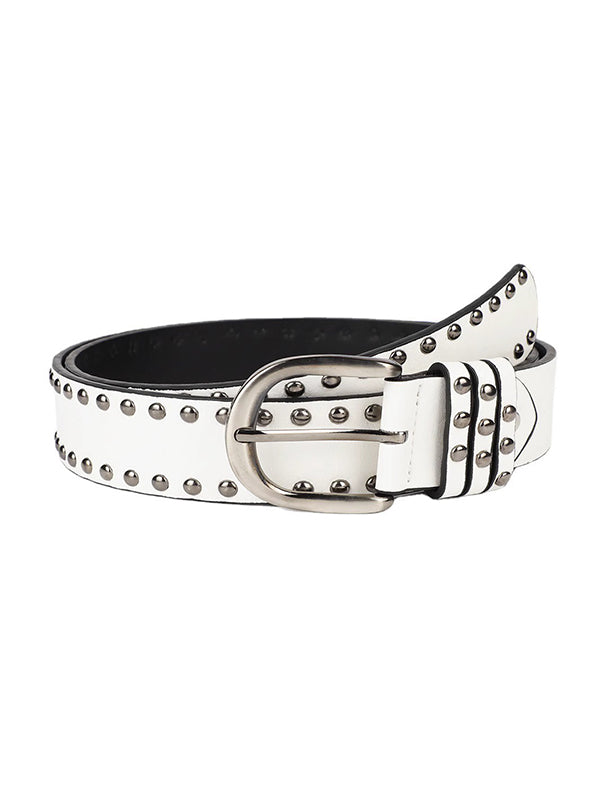 Versatile Rivet Decor Buckle Belt