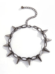 Punk Rivet Link Choker Necklace
