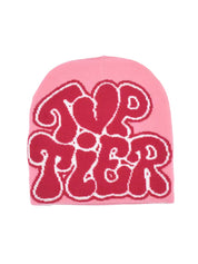 Contrast Color Letter Print Beanie Hat