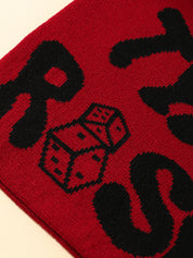 Contrast Color Letter Dice Print Beanie Hat