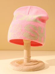 Contrast Color Letter Dice Print Beanie Hat