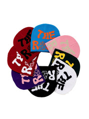 Contrast Color Letter Dice Print Beanie Hat