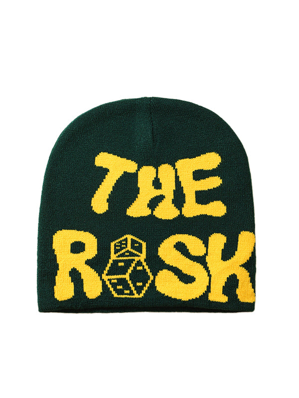 Contrast Color Letter Dice Print Beanie Hat