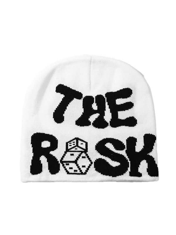 Contrast Color Letter Dice Print Beanie Hat
