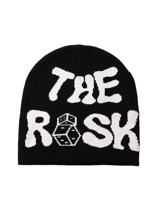 Contrast Color Letter Dice Print Beanie Hat