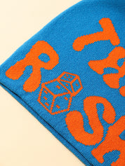 Contrast Color Letter Dice Print Beanie Hat