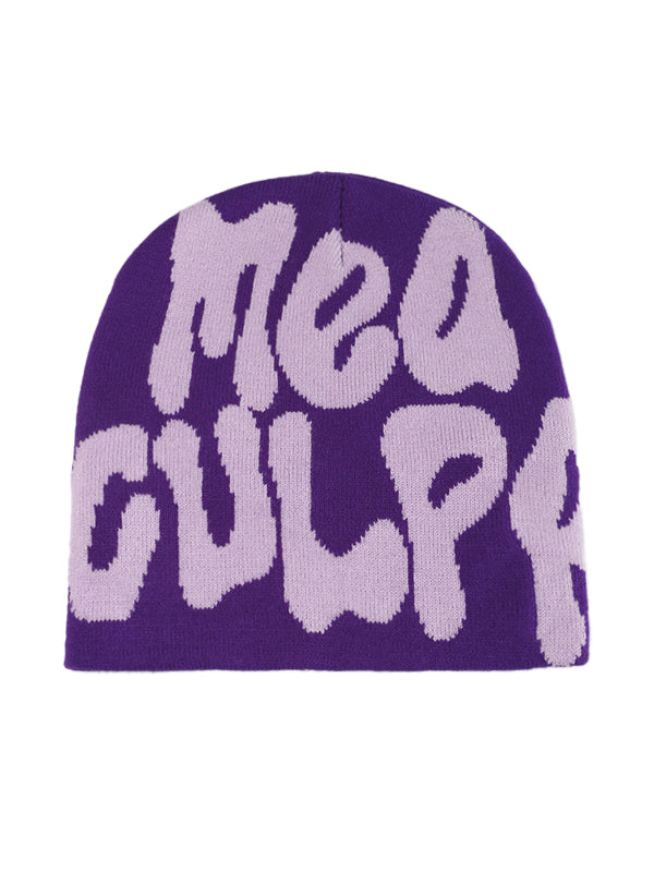 Interesting Letter Print Beanie Hat