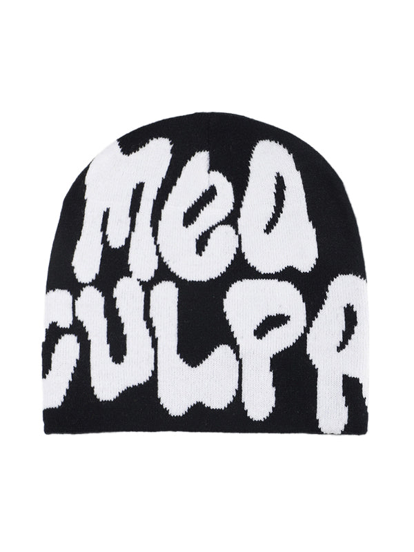 Interesting Letter Print Beanie Hat