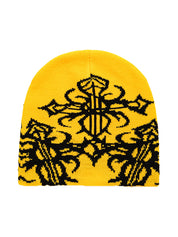 Hip Pop Cross Print Beanie Hat