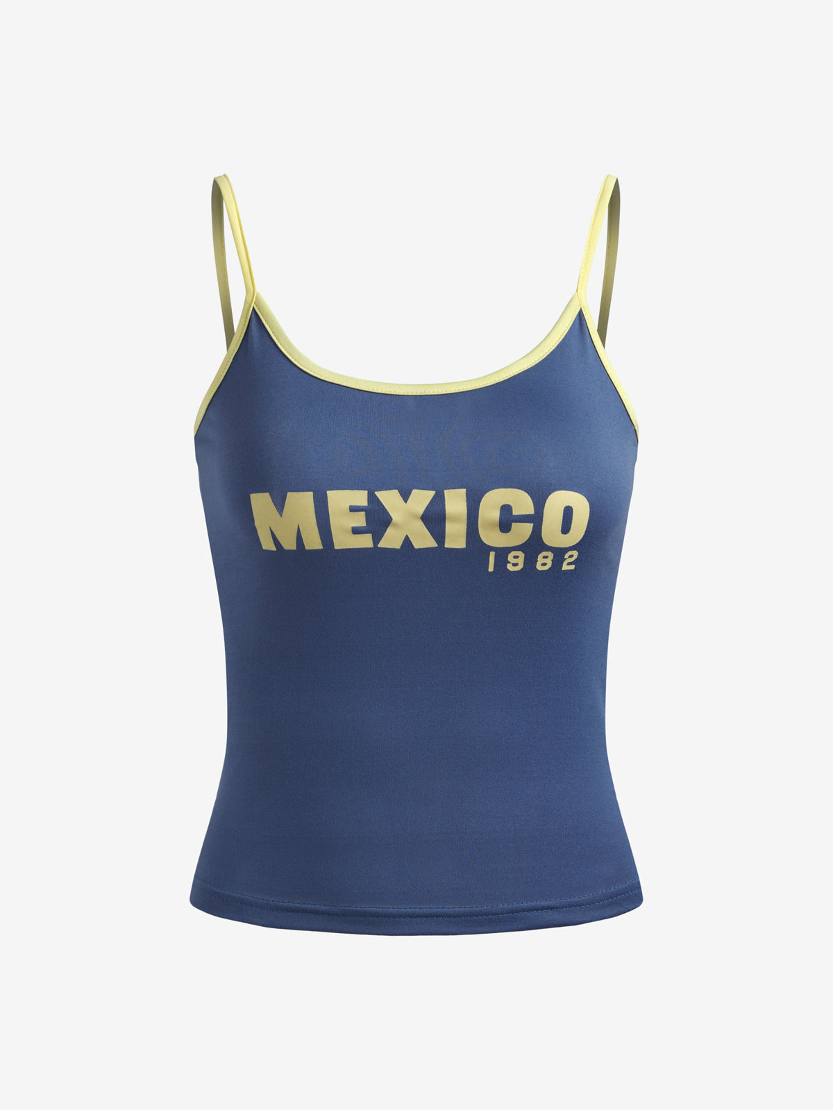 Contrast Color Letter Print Cami Top