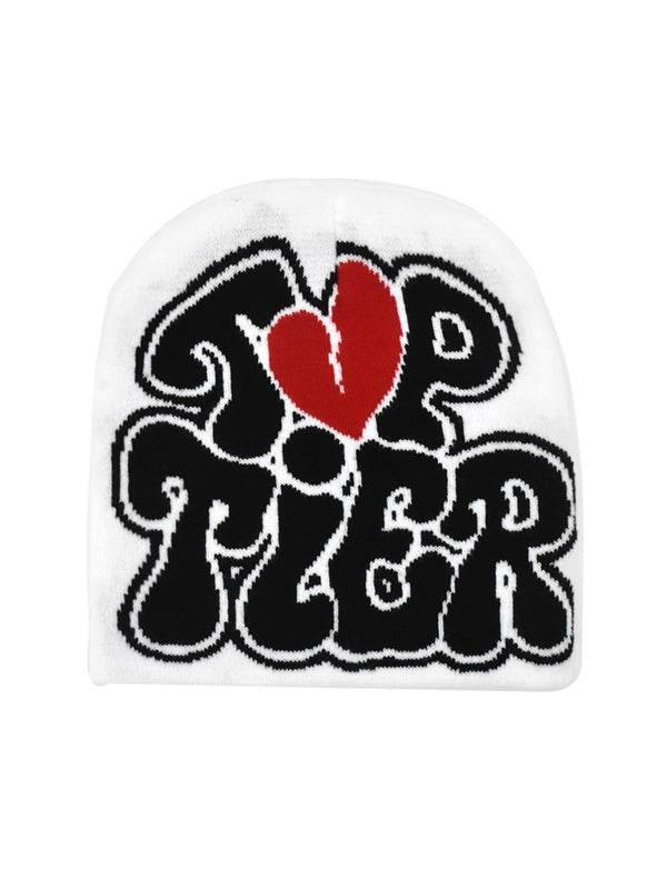 Interesting Letter Jacquard Beanie Hat