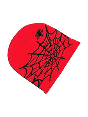 Spider Web Jacquard Warm Beanie Hat