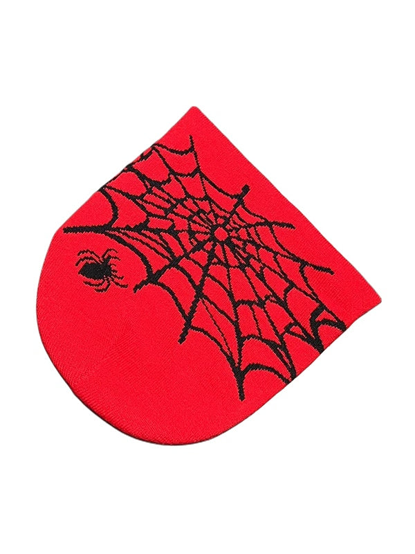 Spider Web Jacquard Warm Beanie Hat