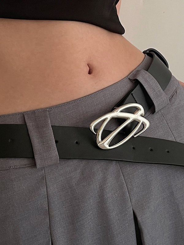 Hollow Out Metal Decor Buckle Belt