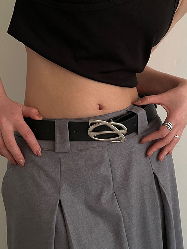 Hollow Out Metal Decor Buckle Belt