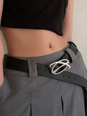 Hollow Out Metal Decor Buckle Belt