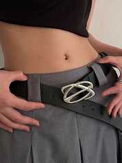 Hollow Out Metal Decor Buckle Belt
