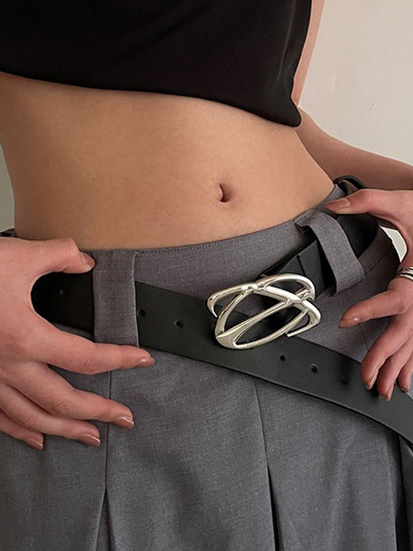 Hollow Out Metal Decor Buckle Belt