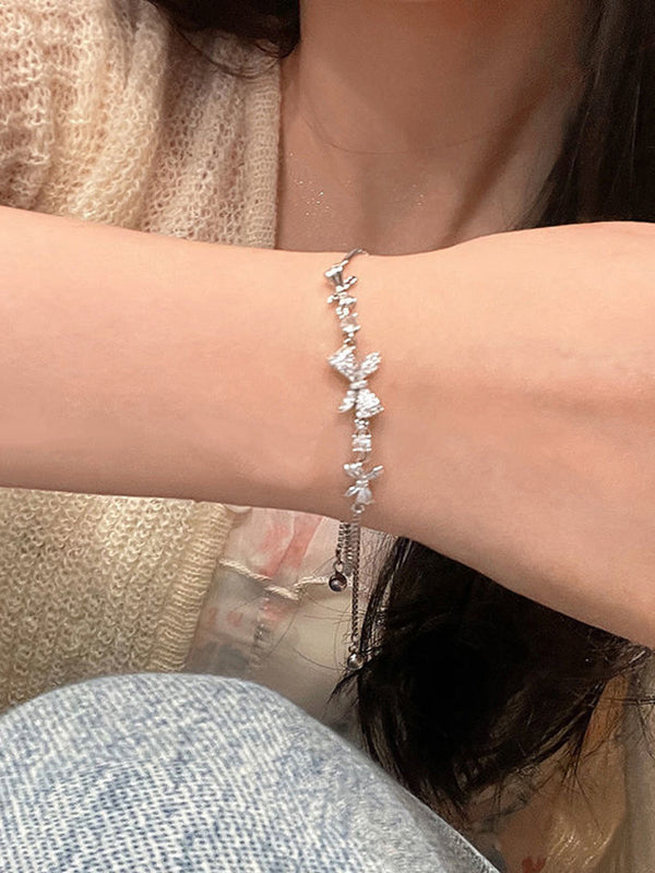 Fairycore Glittering Bow Adjustable Bracelet