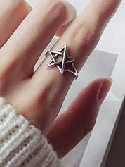1pc Hollow Out Star Cuff Ring