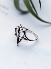 1pc Hollow Out Star Cuff Ring