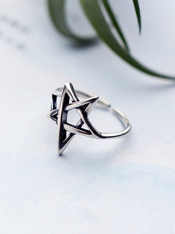 1pc Hollow Out Star Cuff Ring