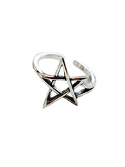 1pc Hollow Out Star Cuff Ring