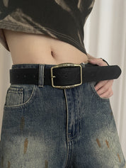 Tribal Distressed Print Buckle Belt