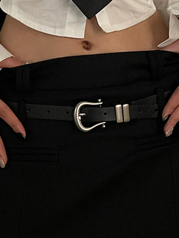 Simple Design Thin Buckle Belt