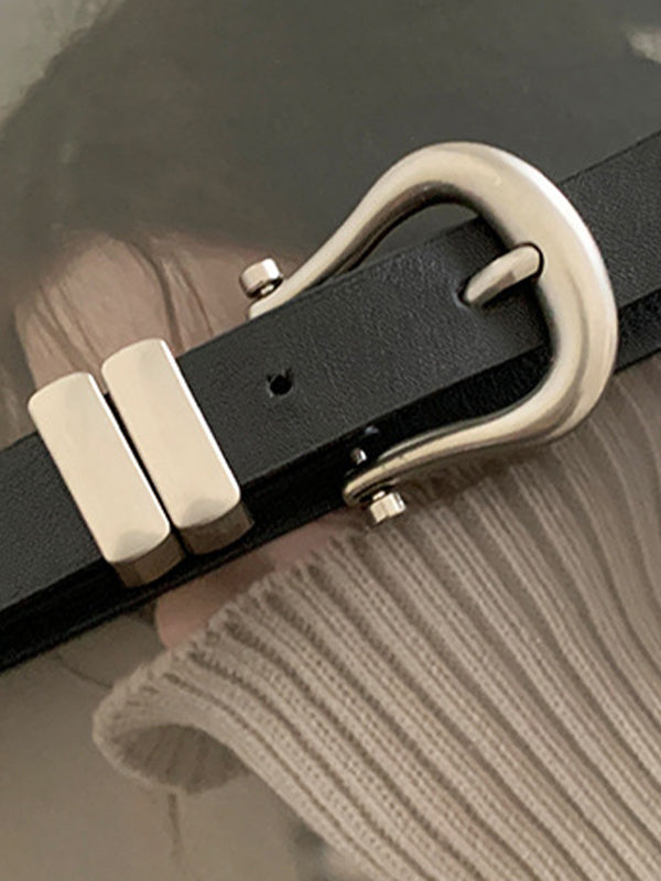 Simple Design Thin Buckle Belt