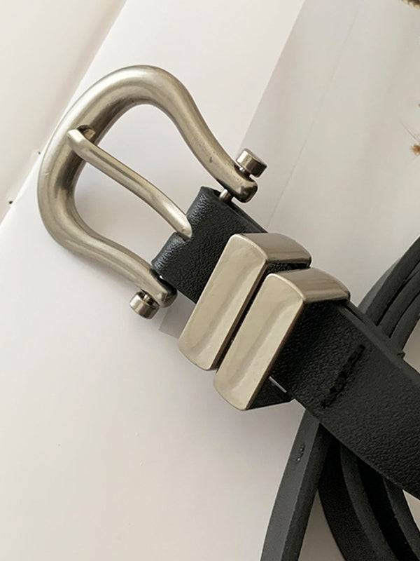 Simple Design Thin Buckle Belt
