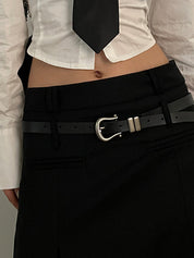 Simple Design Thin Buckle Belt