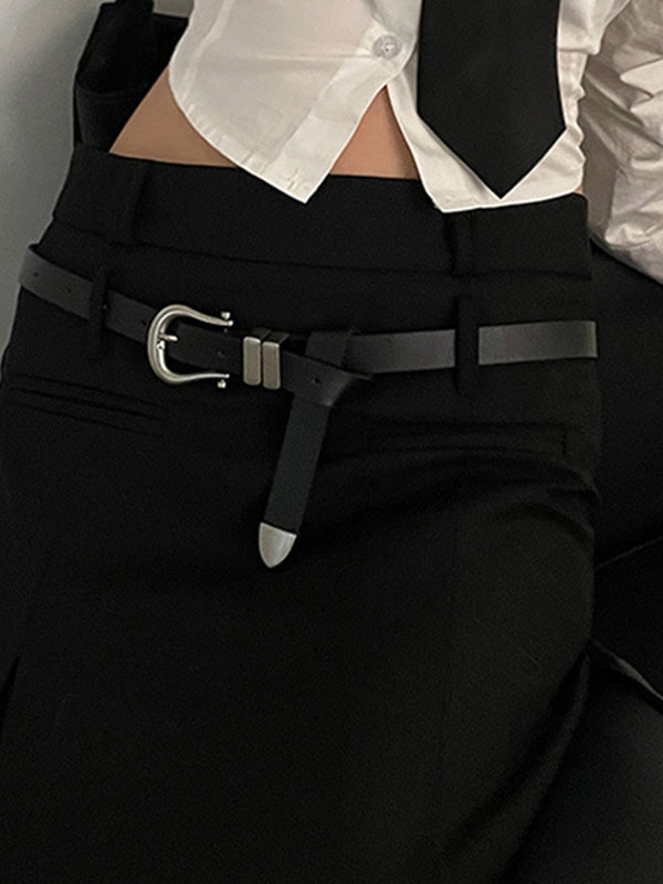 Simple Design Thin Buckle Belt