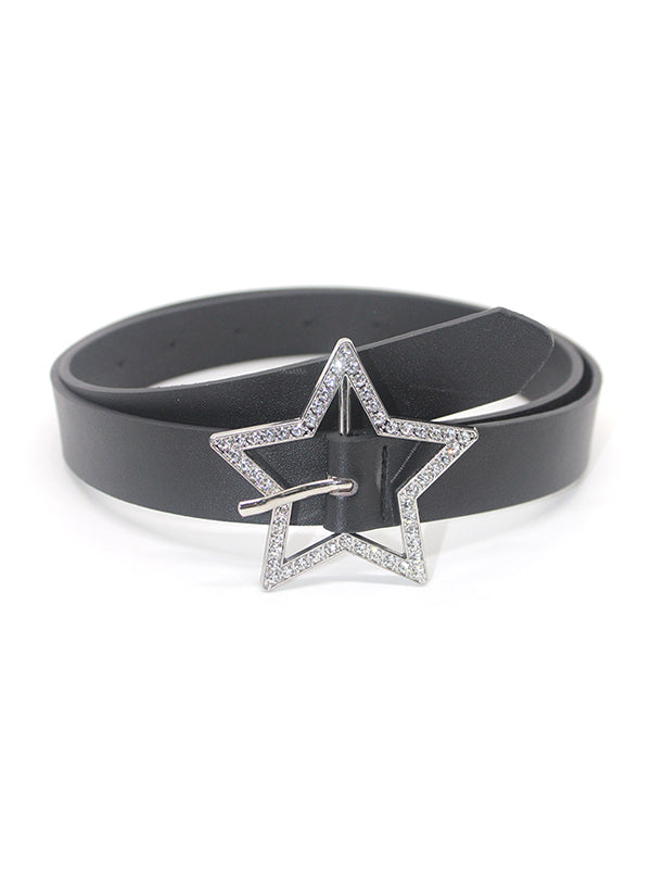 Y2K Glittering Hollow Out Star Buckle Belt