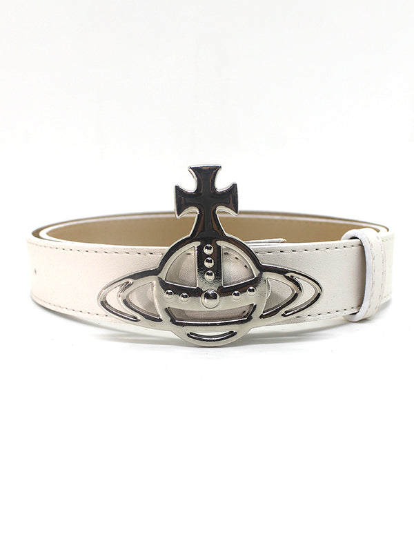 Retro Hollow Out Saturn Buckle Belt