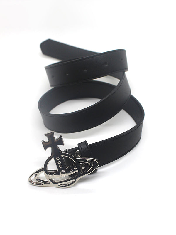 Retro Hollow Out Saturn Buckle Belt
